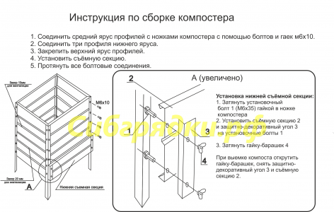 Компостер оцинкованный 1х1х1.06 в Красноярске Компостер оцинкованный 1х1х1.06 в Красноярске